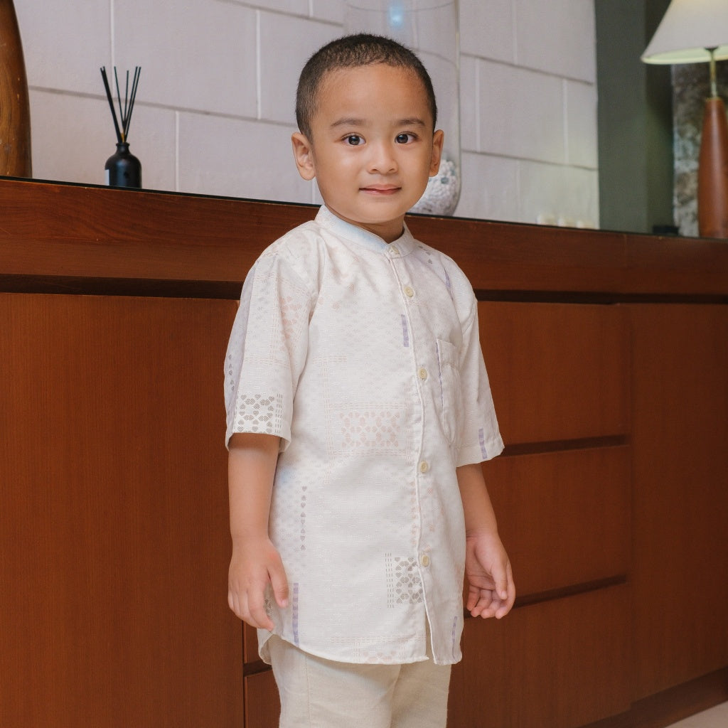 Image of Eclemix Top Kemeja Anak Yukari | Kemeja Koko Printing Anak Laki-Laki Lengan Pendek